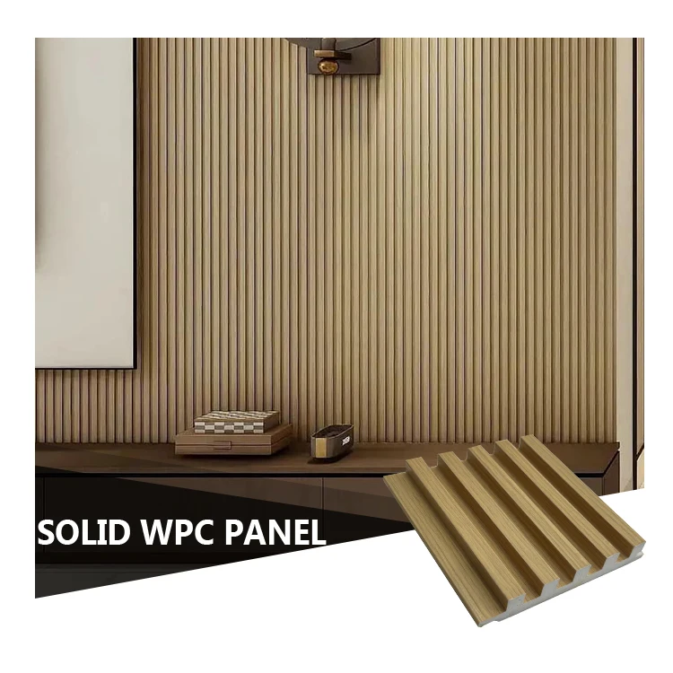 Household Wood Veneer Solid Wall Board Interior Wood Wall Sheet Interior WPC Wall Panels