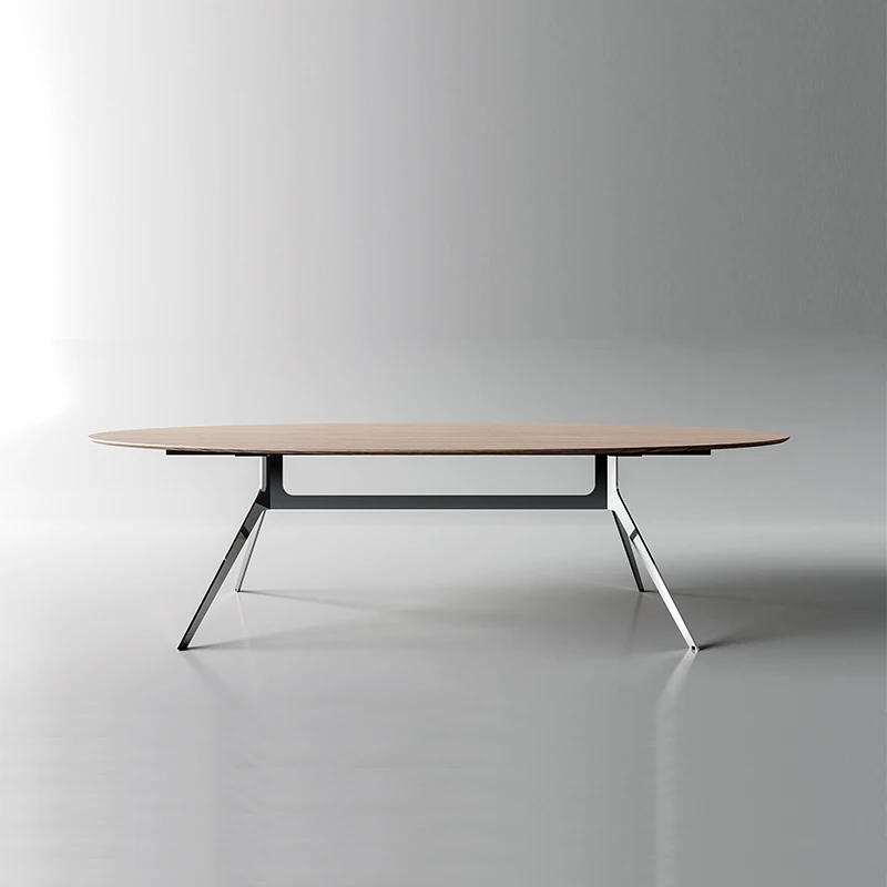 Factory Customized Rectangle Metal Legs Meeting Table Wooden Boardroom Tables Office Conference Table