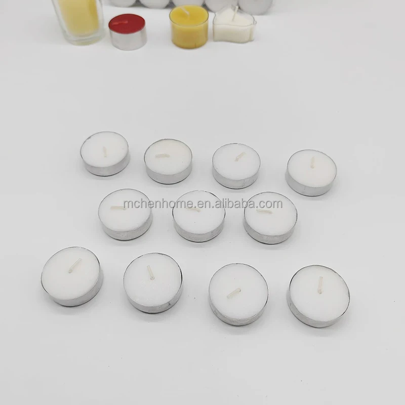 Factory Direct Selling Paraffin Wax 4 hours burning Unscented White Tealight Candles For Germany Home Market
