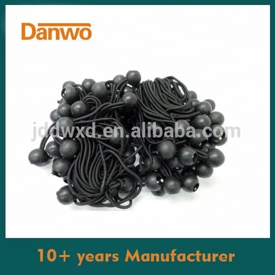 Wholesale 4mm Black Rubber Bungee Ball Cords Tie down Ball for Outdoor Tent Camping & Hiking Products