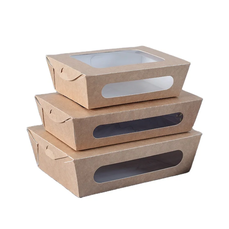 
2021 Wholesale Size and Logo Disposable Grade Takeaway Paper Lunch Box Food Grade Box 