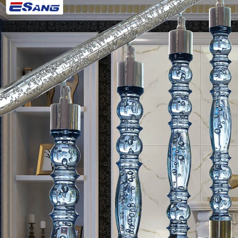 ESANG Indoor Stair Handrail Post Transparent Crystal Stair Railing Acrylic Balustrades