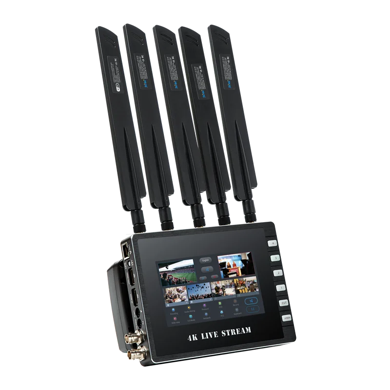 
Haiwei 2021 New Portable 5G Encoder 4K Multi-Camera Live Streaming Studio Device Encoder Switcher Recorder Mixer 