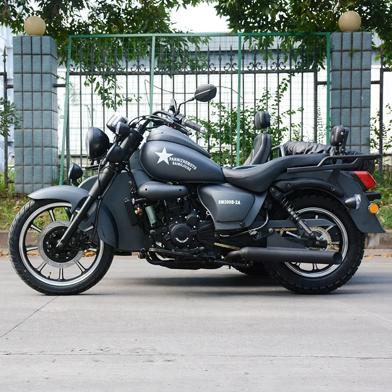 300cc 4 Stroke side car motorcycle chopper gas adventure motorcycle sidecar for sale