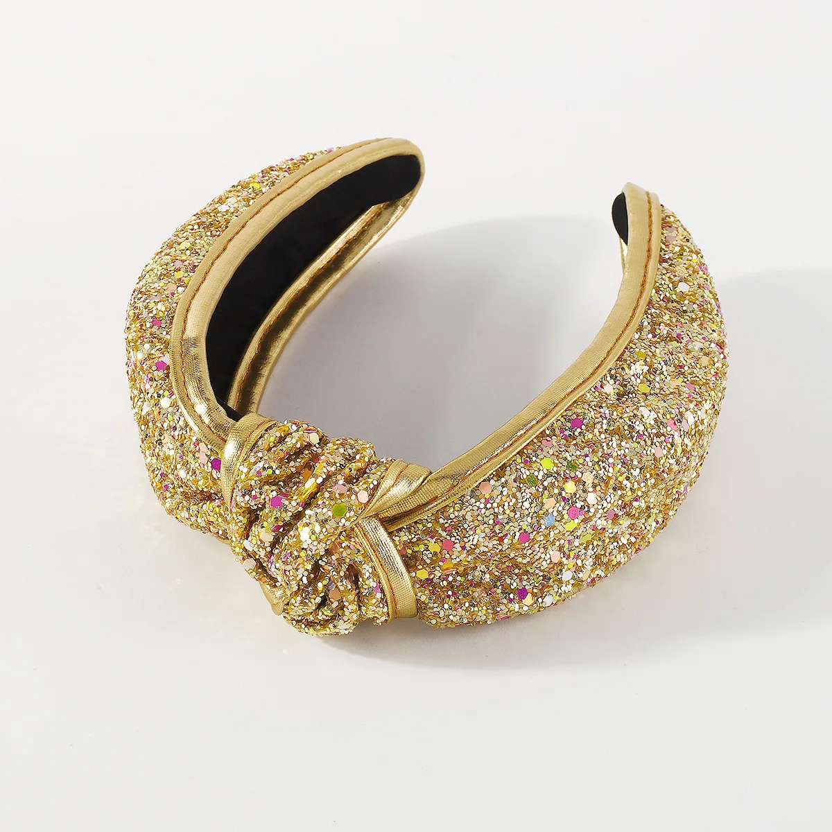 GEERDENG Wholesale Custom Christmas Hair Band Embellishment Knotted Fabric Headband Luxury Fashion Girls Women Crystal Headbands