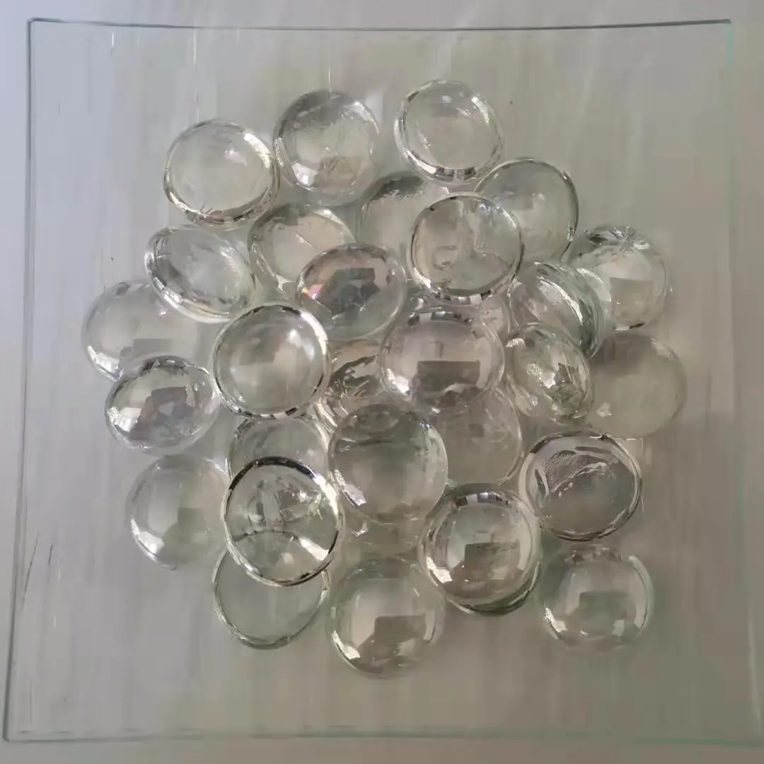 Плоские стеклянные бусины Ваза Наполнитель стеклянные бусины прозрачное стекло мрамор