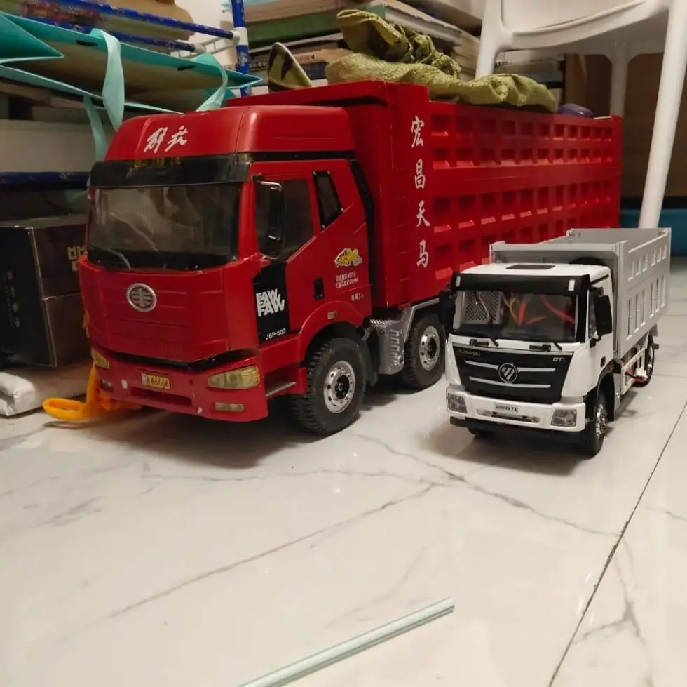 1:24  rc truck-1 / 24 rc truck all metal truck model Auman gtl4 * 2 4 * 4 dump truck