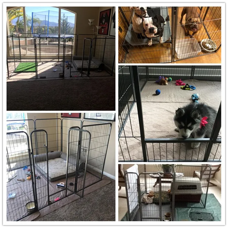 cheap pet cage chenil cour classic indoor large wire dog enclosure, DIY Metal Portable Small Pet Cat Dog Exercise Fence