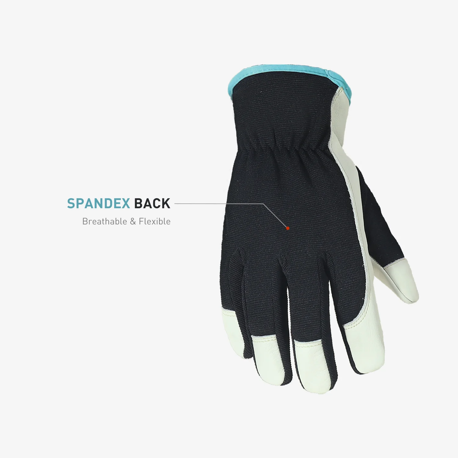 PRI Cowhide Palm Construction Yardwork Mens Leather Gardening Gloves Mechanic Gloves Winter Work Gloves
