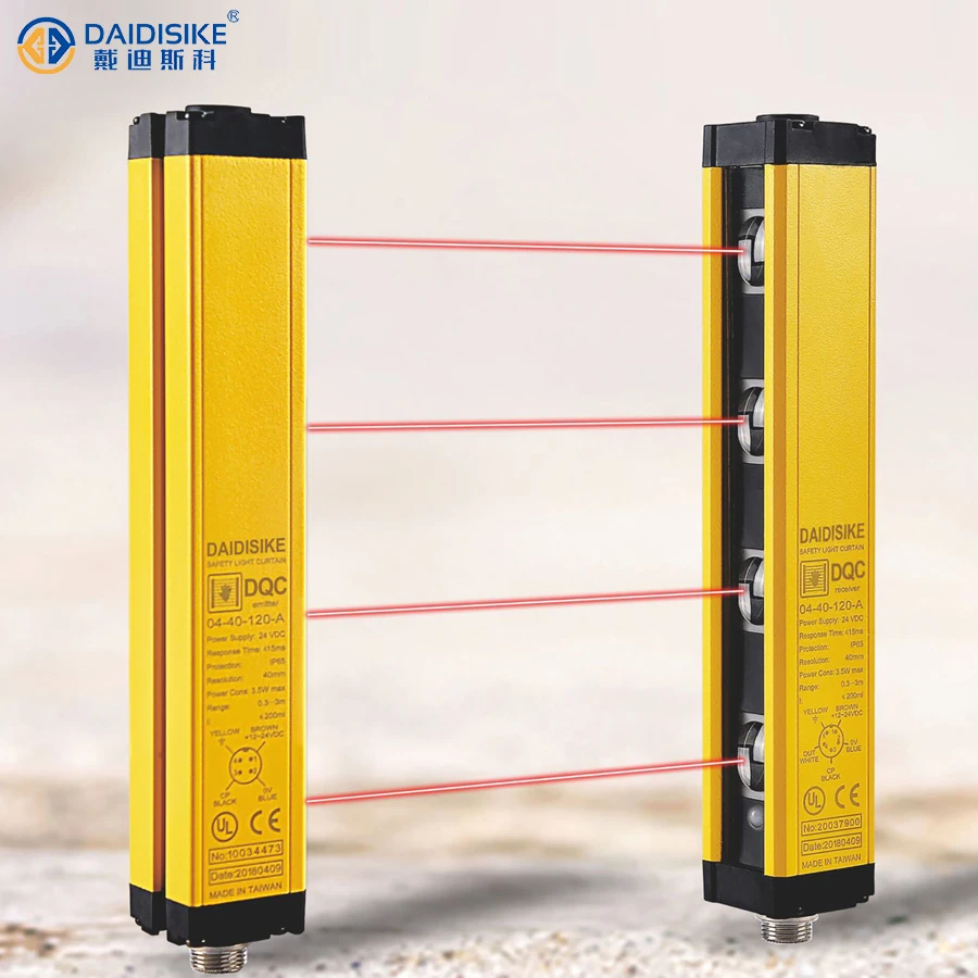 Factory direct sale  grating Device infrared barrier safety laser reer light curtain safety  24v dc security hand