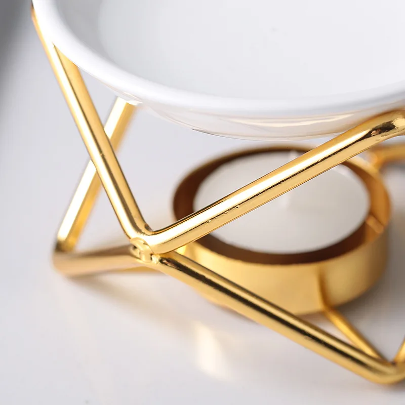 Electric Fragrance Candle Warmer Lamp Metal Oil Burner Aromatherapy Lamps Christmas gift Table Lamp For Home Office