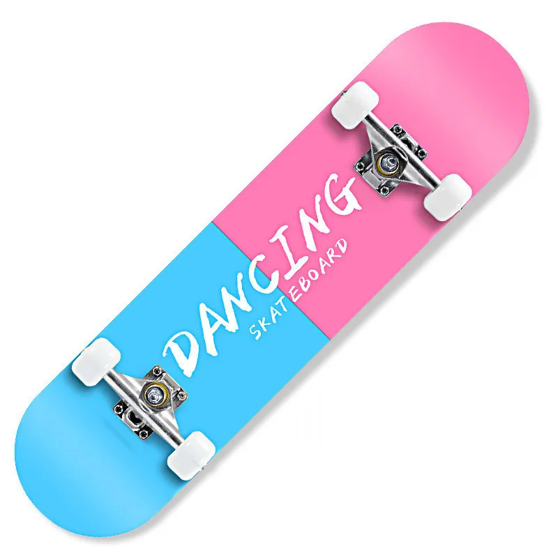 Four wheel skateboarding beginner maple board road professional complete skateboard en plastiqu