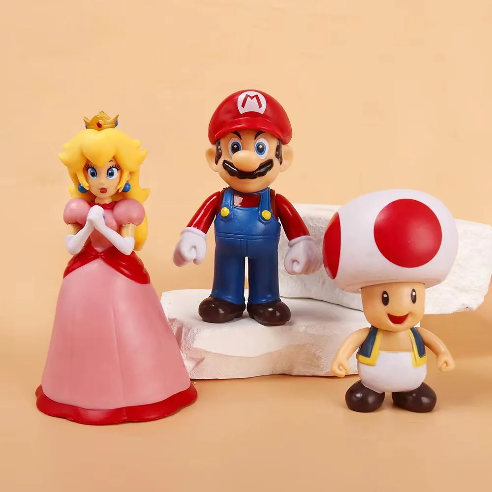 Mario Figure toy  6pcs/set PVC Action Figure  15cm high bros figure toy anime collect doll for kids birthday gift cake topper