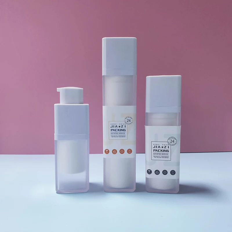 Double Emulsion Bottles Plastic Cream Pump 15ml Rose Gold Twist Airless Bottle