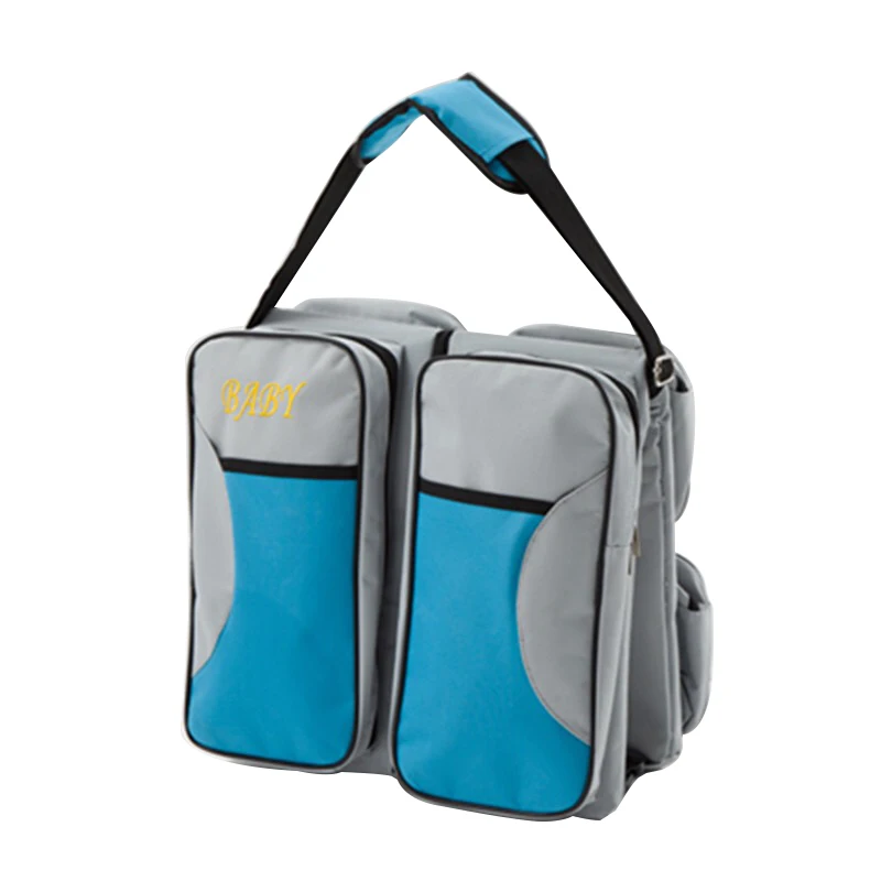 
High-quality and large-capacity design mommy outdoor baby folding stuffed bed, diaper backpack 