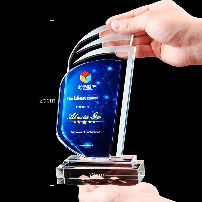 Хит продаж хрустальный трофей Honor of crystal с логотипом на заказ оптовая продажа K9 пустые кубики Хрустальная восьмиугольная награда