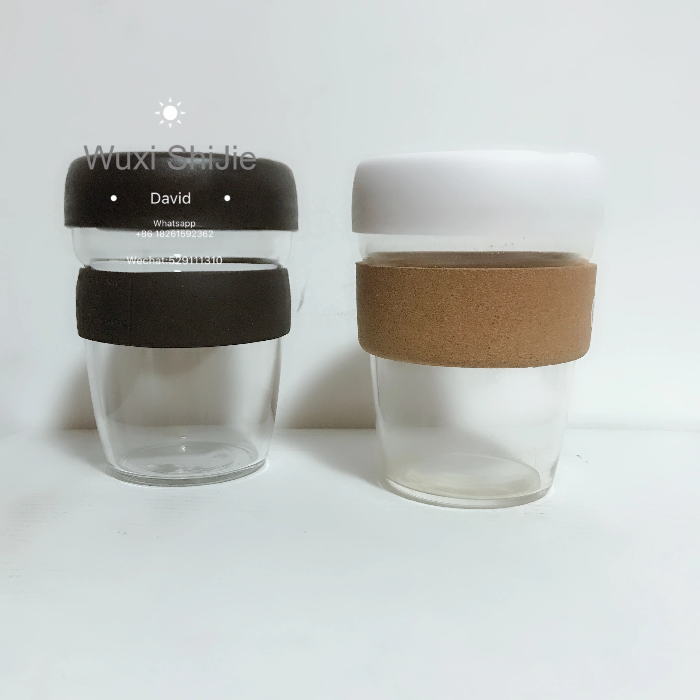 Оптовая продажа, стеклянная многоразовая кофейная чашка