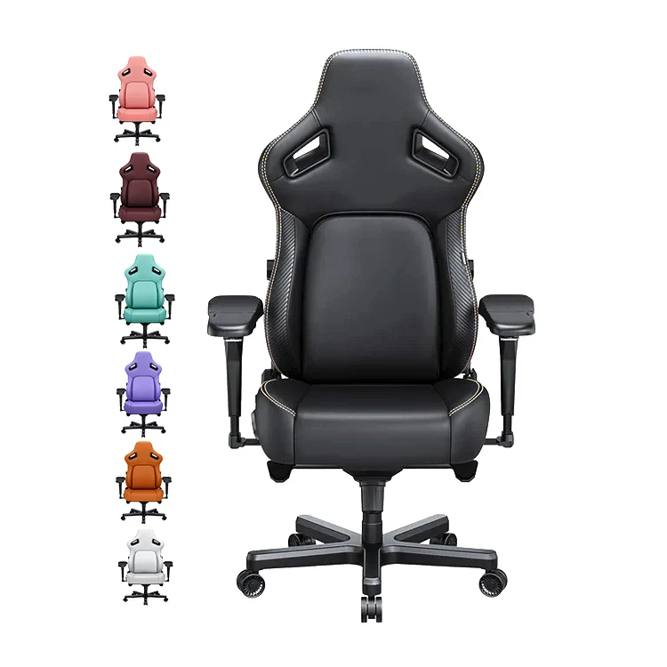 New Arrival Luxury Brazil Silla Gamer Chair Office Oem Chaise Kaiser 4 Premium Black Gaming Chair with 4-Level Pop-Out Lumbar