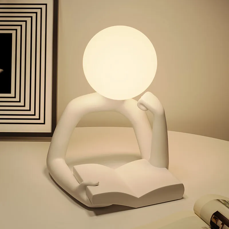 Modern Resin Knick-Knacks Room Decor Abstract Statue Led Light Figurine Model Craft Sculpture For Living Room