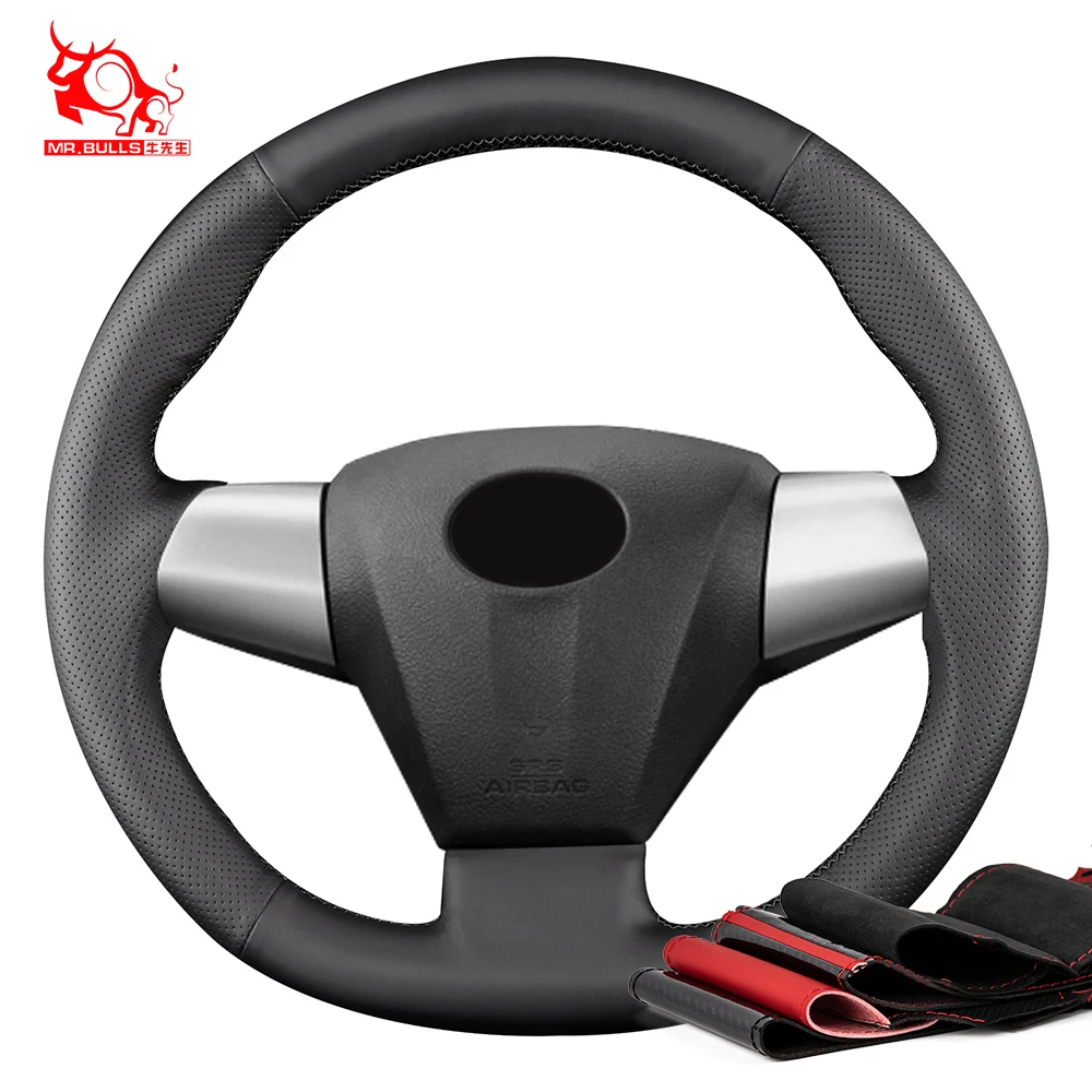 Новинка аксессуары для салона автомобиля кожаный чехол на руль Toyota Camry RAV4 2012 Гибридный Corolla Cross Avalon TRD