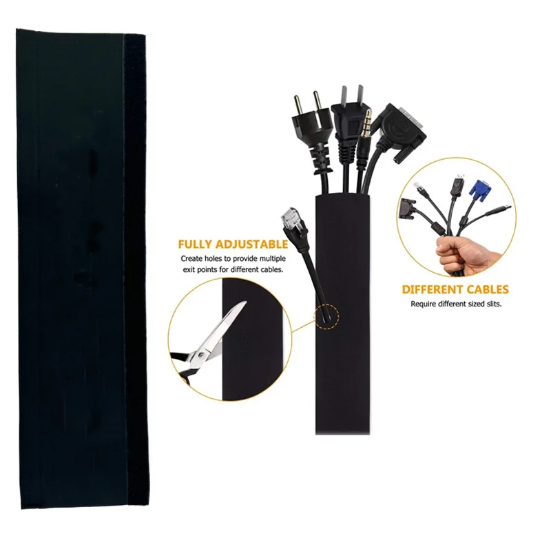 Special Purpose Bags & Cases Sublimation Blanks Cable Management Sleeve Cord Organizer for Wire Management