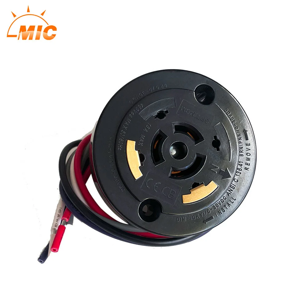 ANSI C136.41 Rotatable Twist lock NEMA Socket 5 Pin five wire DALI 0-10V dimming Photocontrol receptacle
