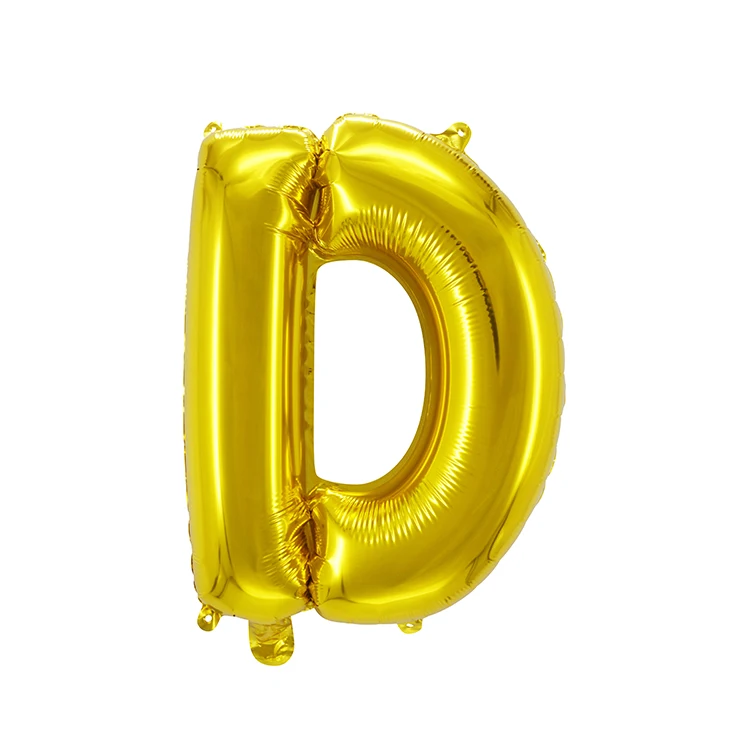 Customized shape wholesale cheap high quality golden color 16 inch happy birthday letter balloons