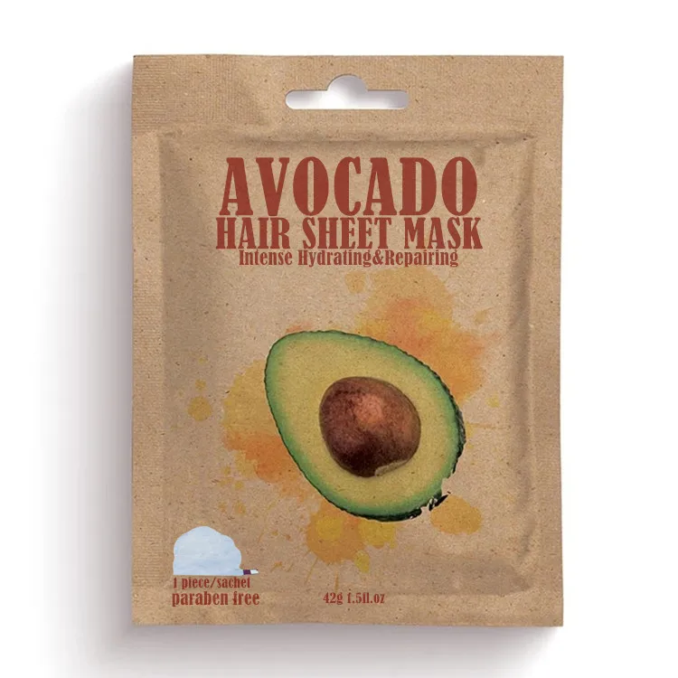 
Vegan formula Organic Avocado Oil Repairing Hair Sheet Mask 