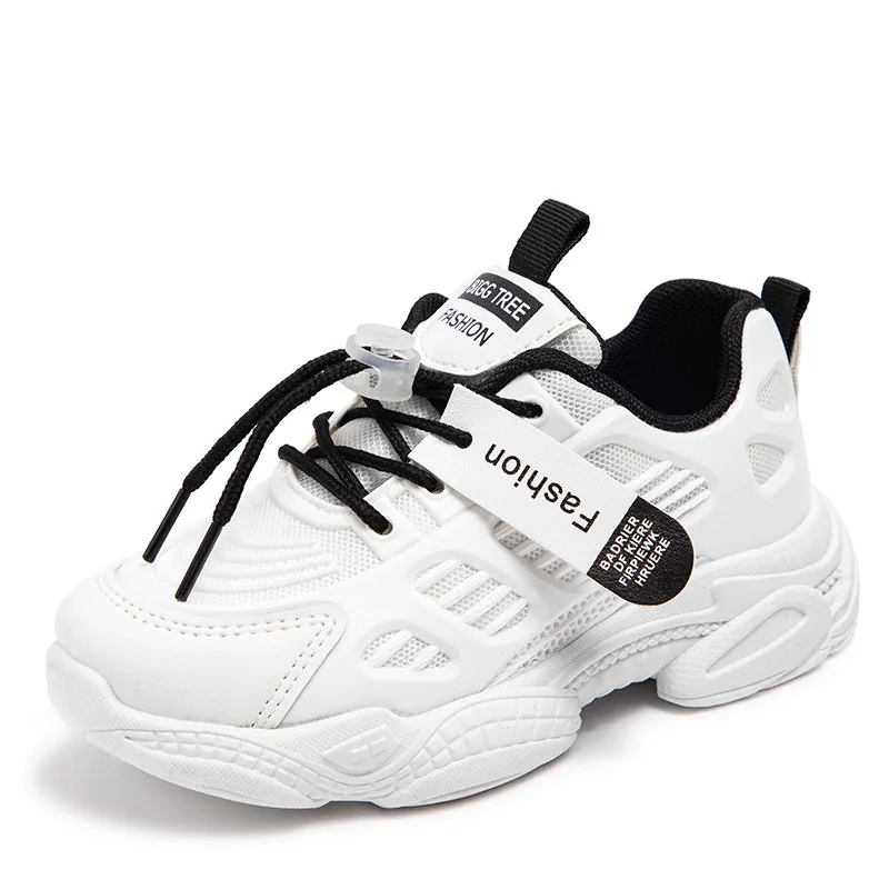 Children basketball shoes fall new Youth leather high top training shoes Teenager winter boy wear-resistant sports shoes