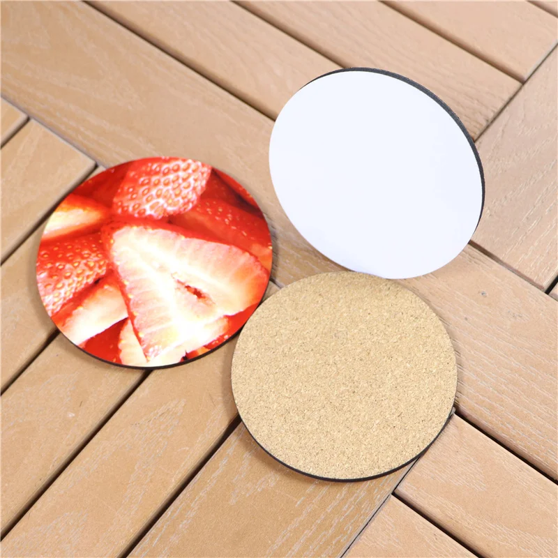 MDFSUB High Quality Circle Sublimation MDF Coaster Round 90x90mm Custom White Blank with Protective Film