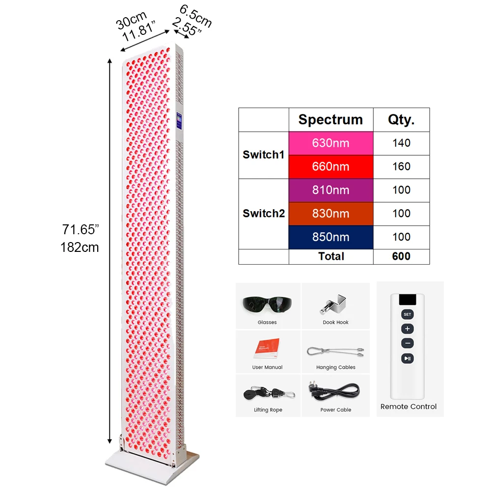 5-7 Wavelengths Fitness Store Led Light Therapy Panel Near Infrared Lamp 3000w Full Body Professional Led Light Therapy Panel