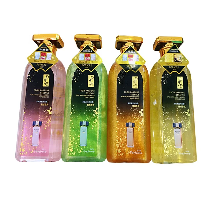 Hot Selling French Orange Fragrance Bathing Gel Perfume Body Wash 24k Gold Shower Gel