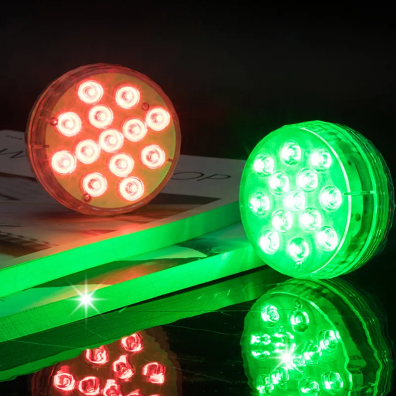 Updated Submersible LED Lights With Remote Underwater Pool IP68 Magnet 13 LED Bright Lamp RGB for Pond/Pool/Aquarium