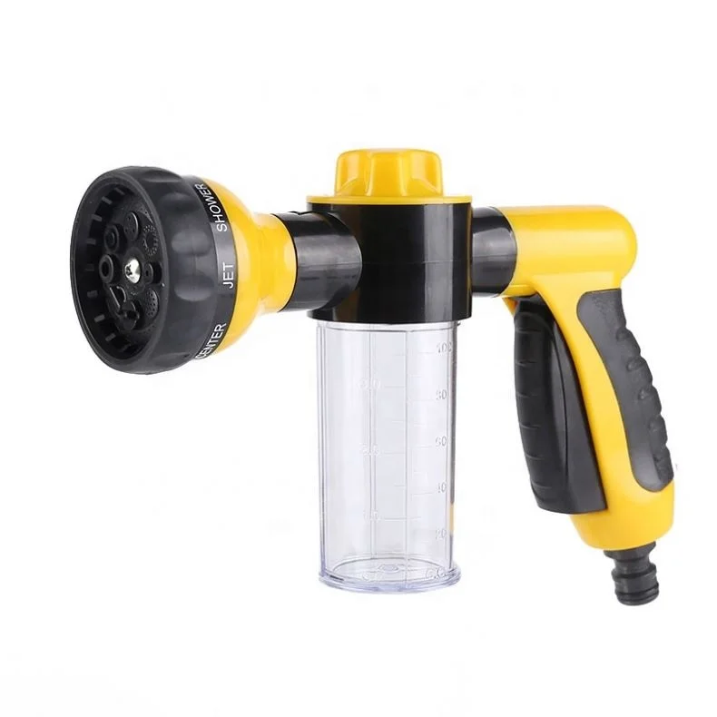 Garden Water Hose Foam Nozzle Soap Dispenser Gun Foam Sprayer for Car Washing Pets Shower Plants Watering