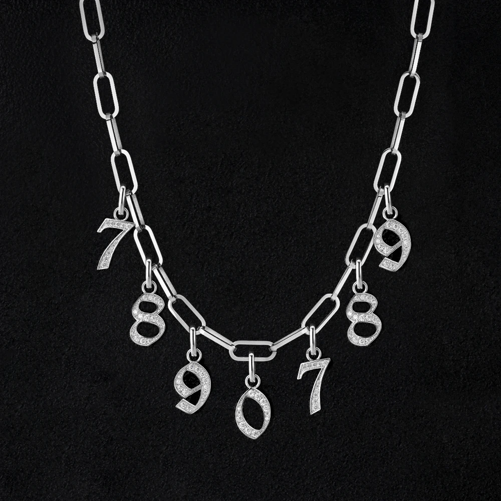 KRKC Fashion Dainty Silver Plated Personalized Initial Letter Name Pendant Jewelry Chain Choker Necklace with Charms