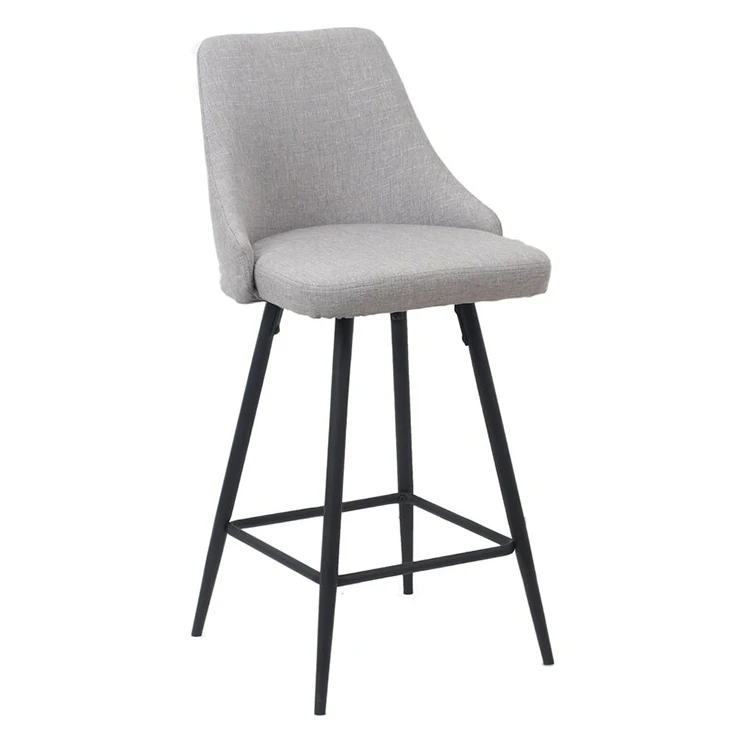 Modern Wood Black Leather Swivel Home Center Kitchen Bar Stools With Back Backrest