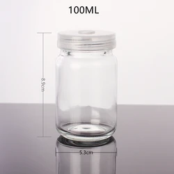 100ml plant tissue culture glass bottle mushroom culture bottle ecological glass bottle with plastic cap