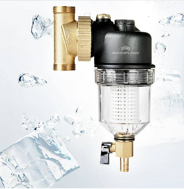 Avonflow эффективный 12000 Gauss прозрачный корпус латунный отвод магнитный фильтр для нагрева воды