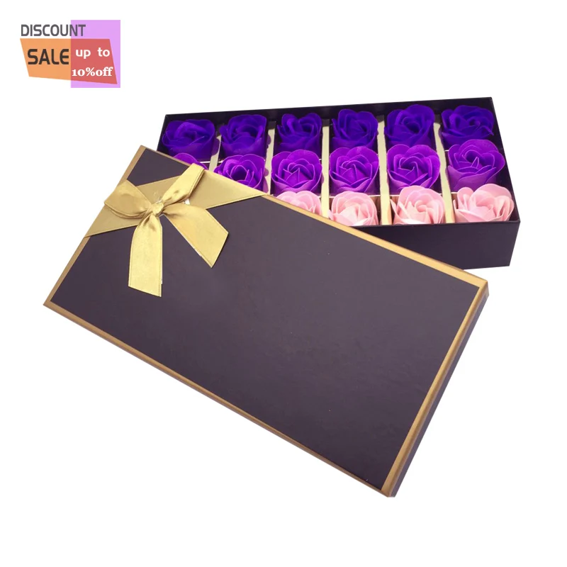 
Floral Scented Bath Soap Rose Essential Oil Rose Soap Set Guest Soap shaped Mom flower box 