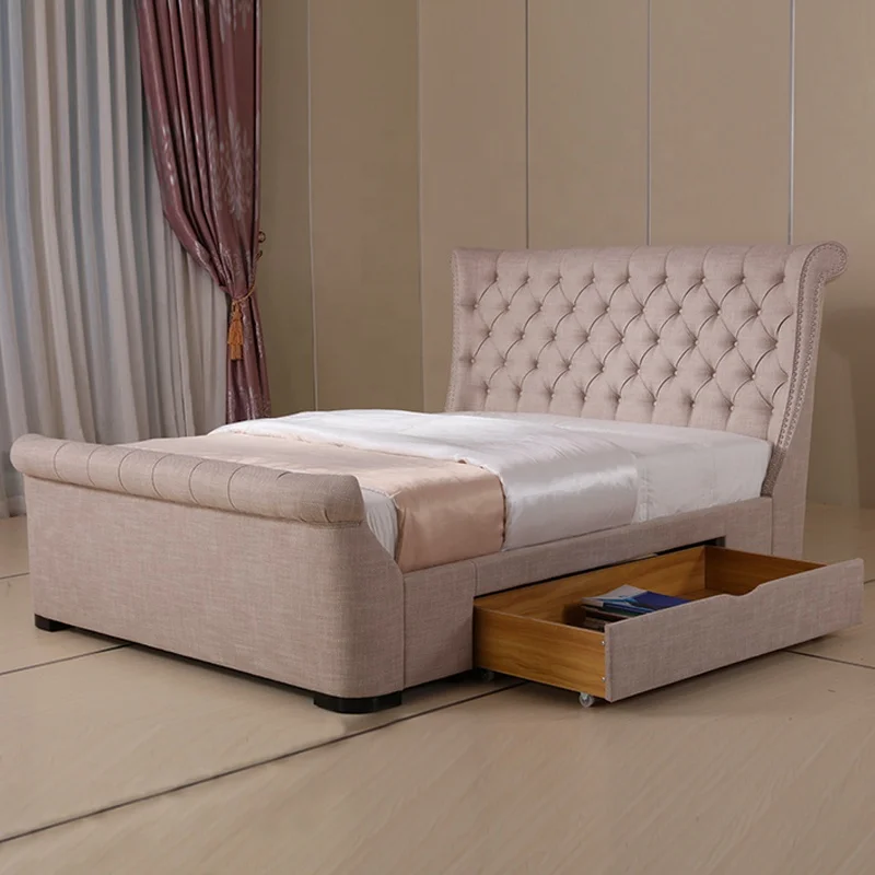 
padded soft bed frame double latest wooden divan bed design 