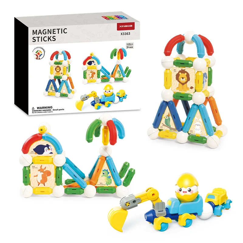 Hot Selling DIY Creative Building Blocks Toy Set for Kids STEAM Inspired Strong Magnetic Sticks and Balls