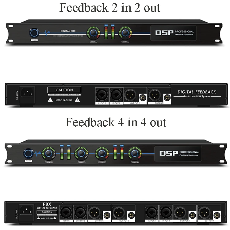 FBX220 Outdoor Stage dj Dual Channel Feedback Suppressor Professional Dsp Feedback Controller
