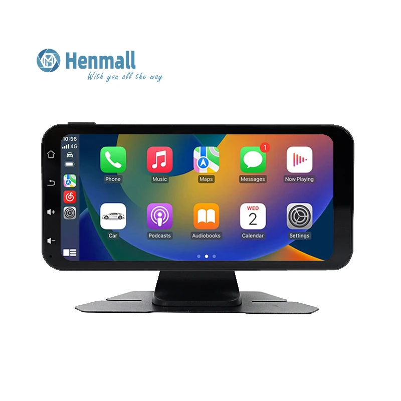 HENGMALL Portable Android Auto Carplay Monitor FM 6.25 inch Touch Screen Car DVD Player Portable Navigation Car Radio