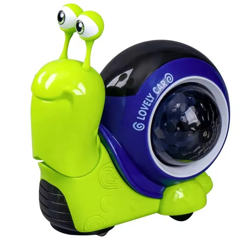 Kids toys 2024 new arrivals Electric Lovely Walking Snail toy animals With Music Light Walking Snail Baby other educational toys