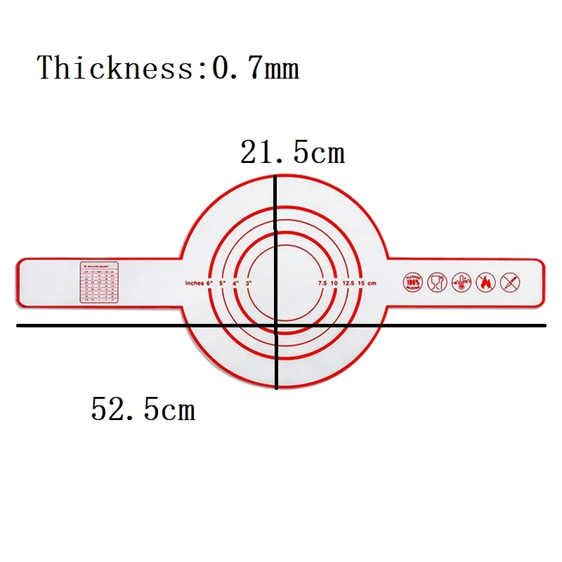 0.7mm Dutch platinum silicone oven Long handle sling baking pan mat Heat resistant easy to clean oil resistant non-stick mat