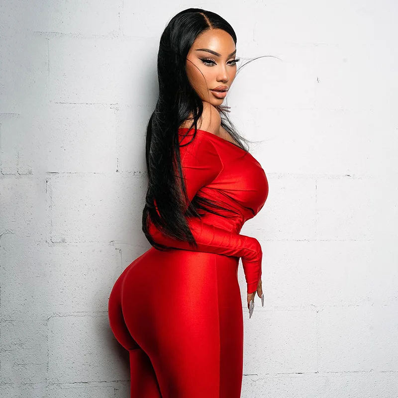 King Mcgreen Star V Neck Jumpsuits Sexy Sparkly Shinny Glitter Tight One Piece Bodysuit Romper Ladies Night Club Party Clothes