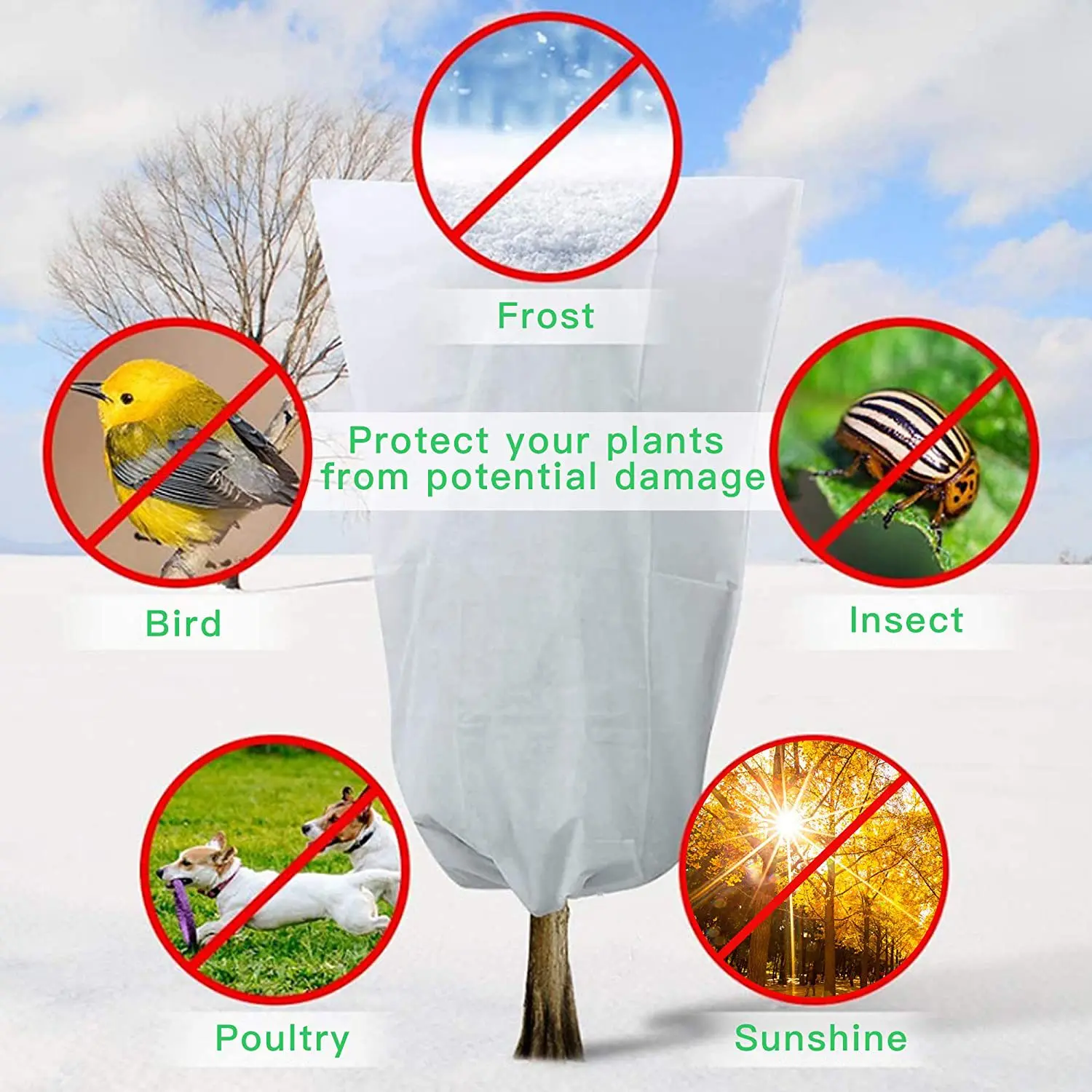 Wanlong  New pp 20 -250 Gms Plant Cover Nonwoven Bag With Zipper