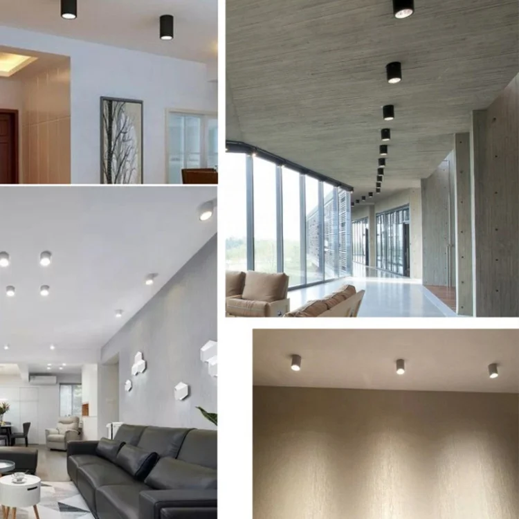 Indoor cob surface downlight 4inch anti glare ceiling spotlight 15w 30w 50w etl led cylinder downlight with battery backup