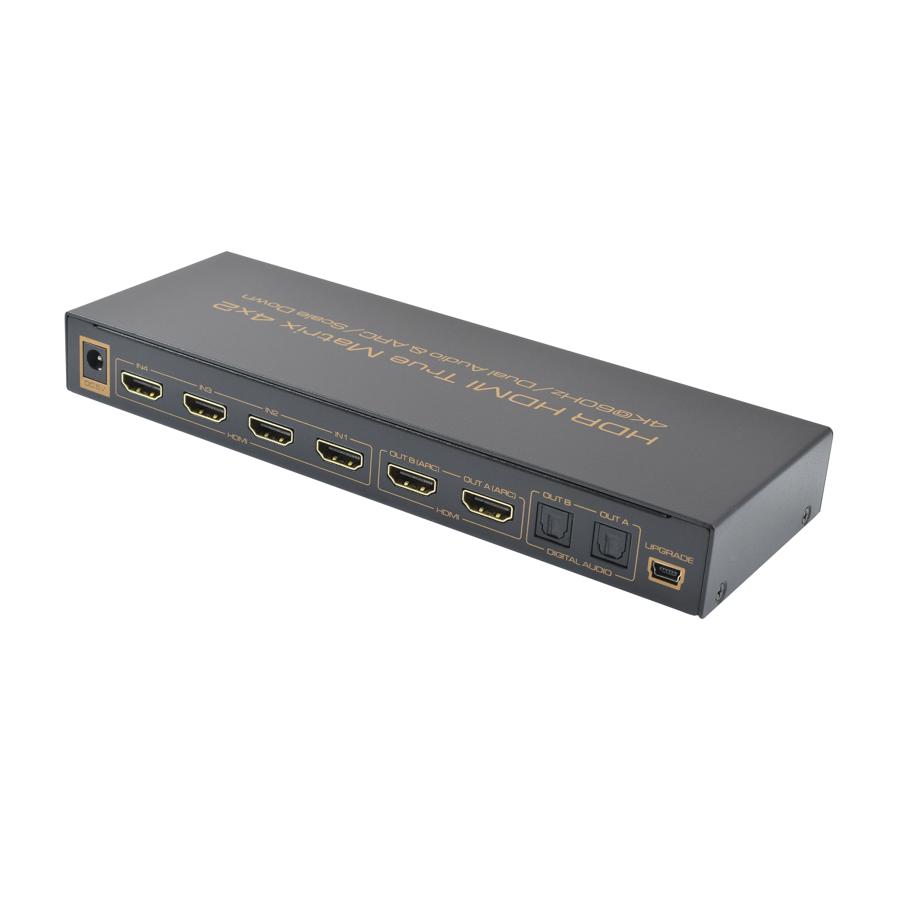 High Quality HDMI 4k Matrix 4 Input 2 Output Hdmi Switch Splitter With SPDIF 4x2 Hdmi Matrix