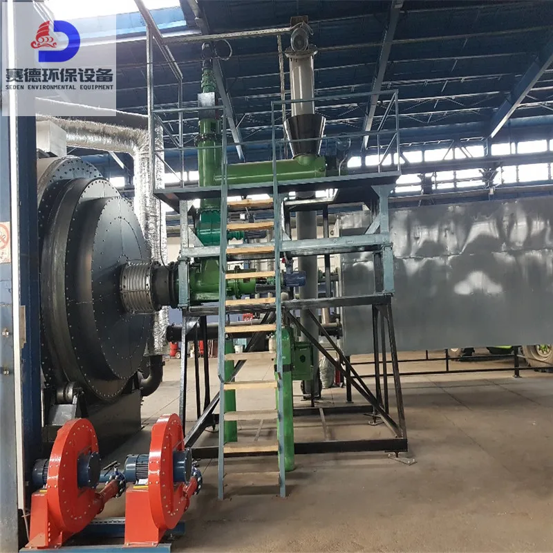 Seden company China Germany joint venture Big used tyre rubbers plastic waste recycling to oil and biogas pyrolysis plant